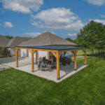 Backyard Discovery Kingsport 20′ x 20′ Cedar Wood Carport with Steel Roof - Image 4