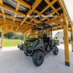 Backyard Discovery Kingsport 20′ x 20′ Cedar Wood Carport with Steel Roof - Image 8