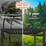 Backyard Discovery Trenton 4.9m x 3.7m Modern Steel Pergola - Image 12