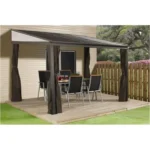 Sojag 500-9165470 10 x 12 ft. Portland No. 53 Wall Gazebo Steel Roof - Image 2