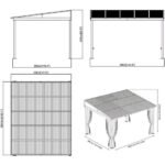 Sojag 500-9165470 10 x 12 ft. Portland No. 53 Wall Gazebo Steel Roof - Image 4