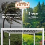 14×10 Windham Modern Steel Pergola With Sail Shade Soft Canopy - Image 4