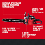Craftsman S205 20 in 46cc 2-Cycle Gas Powered Chainsaw - Image 4