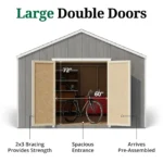 Home shed Little Cottage Co Value Gable Wood Shed Kit Blaze 32 In. - Image 3