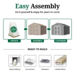 Home shed Little Cottage Co Value Gable Wood Shed Kit Blaze 32 In. - Image 5