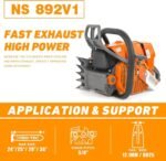 NEO-TEC Chainsaw NS892V 92CC Gas Chain Saw Fit 24/28/36/42 Inch Bar, For Big Wood Cutting, All Parts Fit MS660 066 G660 Chainsaws Without Bar - Image 2