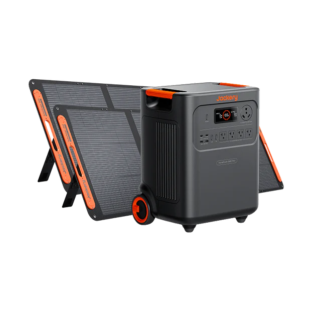 veb-product-193-image-1.webp Jackery HomePower 3600 Plus Portable Power Station with 2x 200W Solar Panels, 3600W AC Output, 3584Wh LFP Solar Generator, Expandable up to 21kWh, Essential Home Backup for Home Use, Emergencies, RV - Image 1