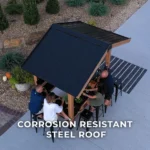 Backyard Discovery 9X6 Palisade Cedar & Steel Outdoor Bar - Image 11