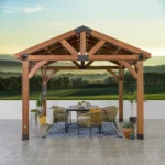 Backyard Discovery Arlington 12×12 Gazebo with Electric – Lt Brown - Image 10
