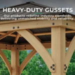 Yardistry Meridian 12×12 Cedar Gazebo with Aluminum Roof - Image 12