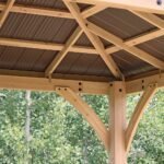 Yardistry Meridian 12×12 Cedar Gazebo with Aluminum Roof - Image 6