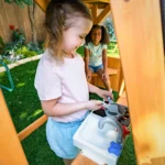 KidKraft Laurel Retreat Multi-Level Clubhouse Swing Set with Two Slides and Two Swings - Image 5