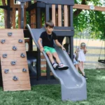 Backyard Discovery Mystic Tower Multi-Level Cedar Swing Set with Hidden Climbing Tower - Image 11