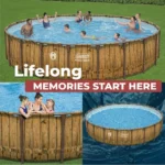 Coleman Power Steel 22 ft. x 52 in. Round Metal Frame Above Ground Pool Set - Image 4