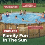 Coleman Power Steel 22 ft. x 52 in. Round Metal Frame Above Ground Pool Set - Image 6