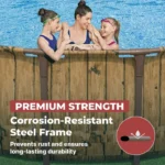 Coleman Power Steel 22 ft. x 52 in. Round Metal Frame Above Ground Pool Set - Image 8