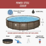 Coleman Power Steel 18 ft. x 48 in. Round Metal Frame Above Ground Pool Set - Image 7