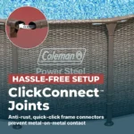 Coleman Power Steel 18 ft. x 48 in. Round Metal Frame Above Ground Pool Set - Image 8