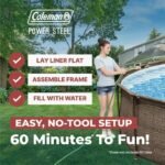 Coleman Power Steel 18 ft. x 48 in. Round Metal Frame Above Ground Pool Set - Image 9