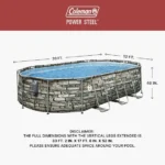Coleman Power Steel 16′ x 10′ x 42″ Oval Above Ground Pool Set - Image 3