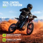 TST GT63 Electric Dirt Bike, 2400W Brushless Hub Motor, 45 MPH Top Speed, 48V 22.5Ah Battery with 50 Mile Range, 210Nm Torque, Front Hydraulic Suspension - Image 10
