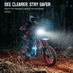 TST GT63 Electric Dirt Bike, 2400W Brushless Hub Motor, 45 MPH Top Speed, 48V 22.5Ah Battery with 50 Mile Range, 210Nm Torque, Front Hydraulic Suspension - Image 9