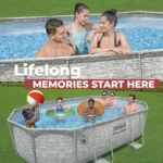 Coleman Power Steel 16′ x 10′ x 42″ Oval Above Ground Pool Set - Image 10