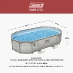 Coleman Power Steel 16′ x 10′ x 42″ Oval Above Ground Pool Set - Image 3