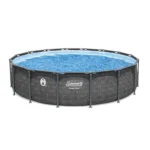 Coleman Power Steel 16 ft. x 42 in. Round Metal Frame Above Ground Pool Set