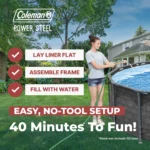 Coleman Power Steel 16 ft. x 42 in. Round Metal Frame Above Ground Pool Set - Image 3