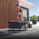 The Pod Company Long Pod Cold Plunge – 126-Gallon Extra-Large Inflatable Ice Bath Tub for Cold Water Therapy – Full-Body Stretch Design, Insulated & Water Chiller Compatible - Image 4