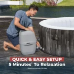Coleman SaluSpa Bahamas AirJet 2-4 Person Circle Inflatable Hot Tub with Pump #P08411 - Image 7