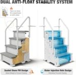 BETISEF Pool Ladder Above Ground, Heavy Duty 4Step Pool Ladder with Dual Handrails and Nonslip Steps, 500 LBS Load Capacity, for 46-58 Inch - Image 3