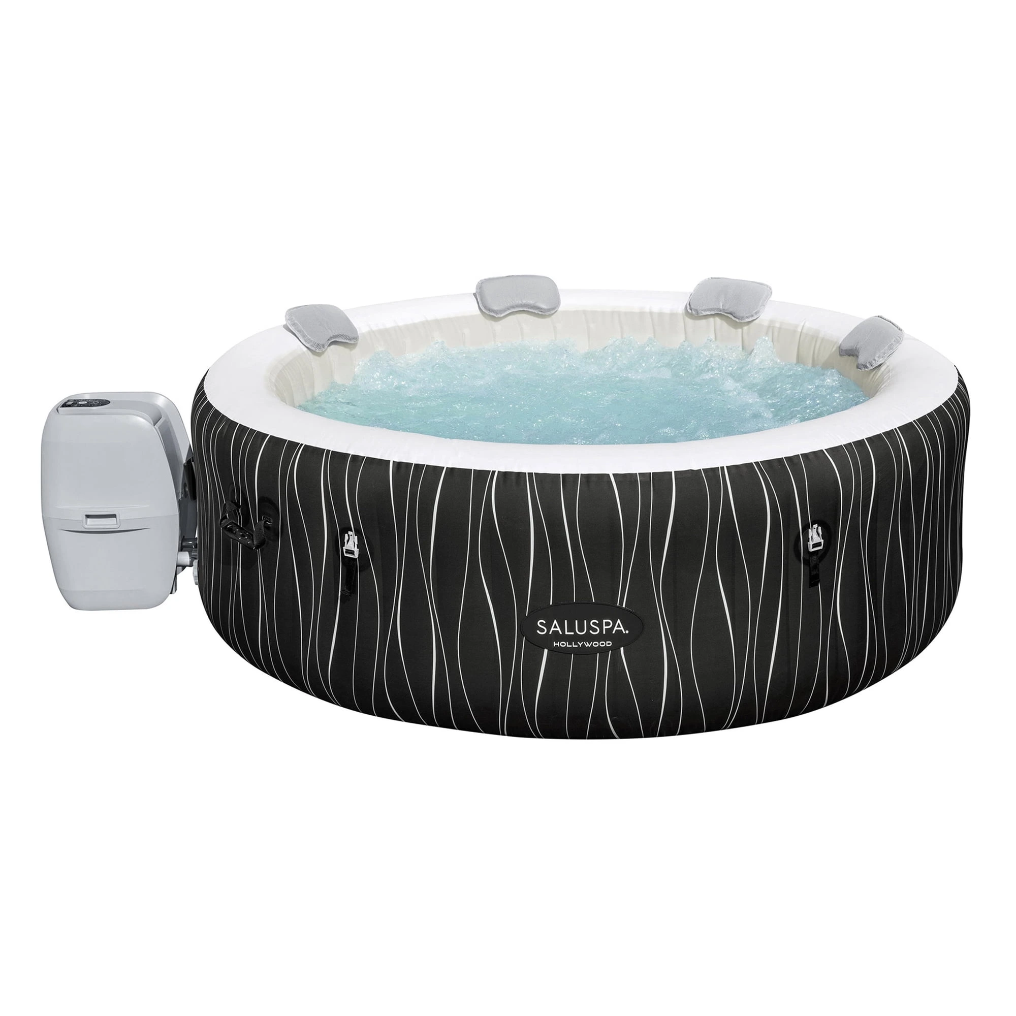 veb-product-259-image-1.webp Bestway SaluSpa Hollywood Luxe 4-6 Person Inflatable Hot Tub, Round Energy-Efficient Spa, 77″ x 26″ - Image 1
