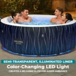 Bestway SaluSpa Hollywood Luxe 4-6 Person Inflatable Hot Tub, Round Energy-Efficient Spa, 77″ x 26″ - Image 5