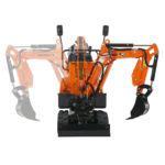 YARDMAX Mini Excavator with Claw Grading Bucket & Rake - Image 2