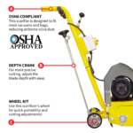 tomahawk power Tomahawk Electric 8 Concrete Scarifier Planer Grinder for Sidewalk Trip Hazard Repair etscar8 + etscar6tcc - Image 4