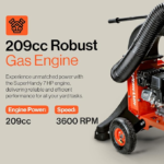 SuperHandy Leaf Vacuum & Wood Chipper – 7 HP 209cc Gas Engine - Image 4