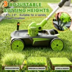 IToolMax 12-Inch Electric Weed Wacker & Eater with Detachable 4-Wheel Base - Image 6