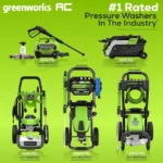 Greenworks 3000-PSI 2.0-GPM Cold Water Electric Pressure washer with 5 Spray Tips - Image 3