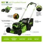Greenworks 60V 21″ Brushless Self-Propelled Battery Powered Lawn Mower + (2) 4.0Ah Batteries & Dual Port Charger - Image 5