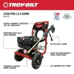 Troy-Bilt 3100 PSI Gas Pressure Washer with 2.3 GPM Axial Cam Pump - Image 2