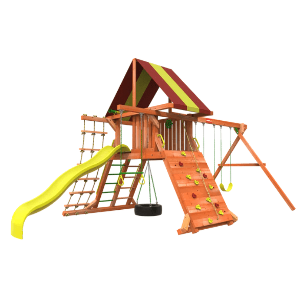 veb-product-40-image-1.png Woodplay Tiger Tower Combo A – Premium Wooden Swing Set for Endless Backyard Fun - Image 1