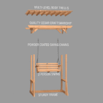 Backyard Discovery Callahan Cedar Wood Outdoor Pergola Swing Bench - Image 11