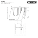 Lifetime Powder Coated Steel Swing Set with 4 Swing(s) , 1 Slide(s) - Image 12