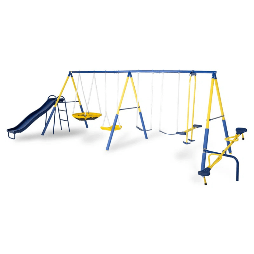 veb-product-50-image-1.png Sportspower Super 10 Metal Swing Set with Lifetime Warranty on Blow Molded Slide - Image 1