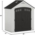 Suncast Vista 7 ft. x 4 ft. Resin Standard Modern Storage Shed with Floor Kit - Image 7